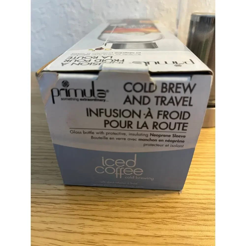 Primula Cold Brew & Travel Glass Bottle 20 oz Iced Coffee Brewer